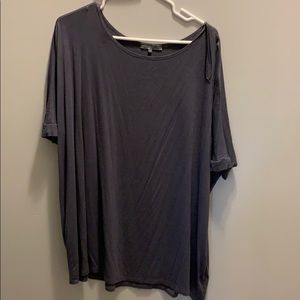 Gray Short Sleeve slouchy top